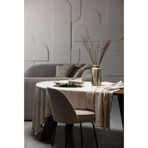 VOGUE EETKAMERSTOEL GEWEVEN STOF ZAND (set of 2)