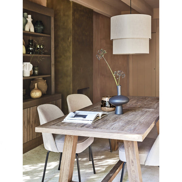 VOGUE EETKAMERSTOEL GEWEVEN STOF ZAND (set of 2)