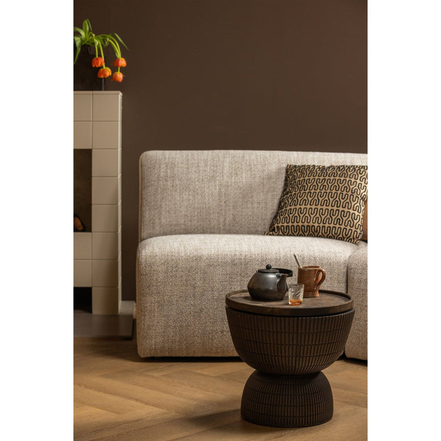 SAMSON BIJZETTAFEL FIBER CLAY COFFEE 35XO40 CM