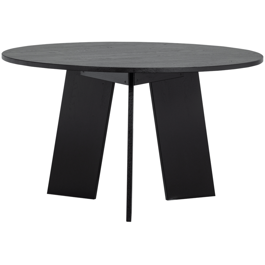 FRIES EETTAFEL O129 CM EIKEN BLACKNIGHT [fsc]