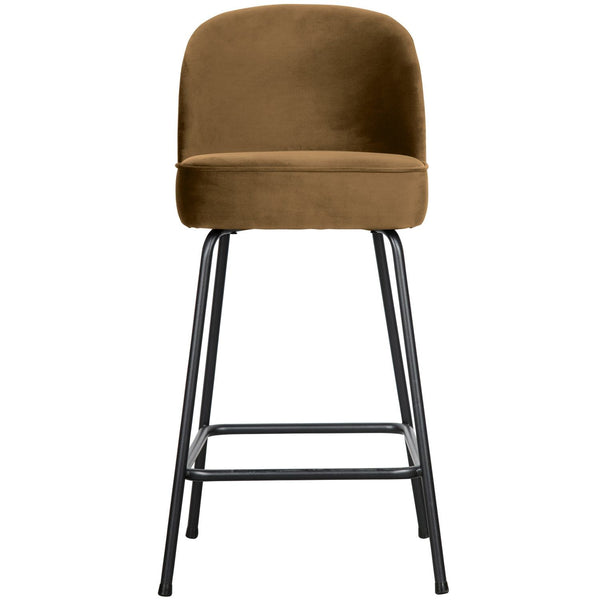 VOGUE BARSTOEL 65 CM VELVET HONINGGEEL