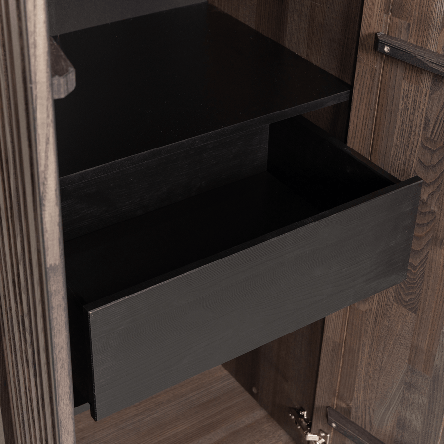 NEW GRAVURE HOGE KAST MET LADE ESSEN FINEER ESPRESSO [fsc]