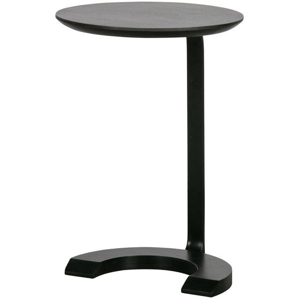 FLOOR BIJZETTAFEL HOUT/METAAL ZWART (set of 2)