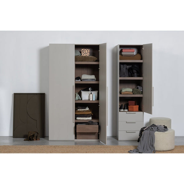RENS 2-DEURS HANG/LEGKAST GREEP LANG NOTEN/PEBBLE GREY [fsc]
