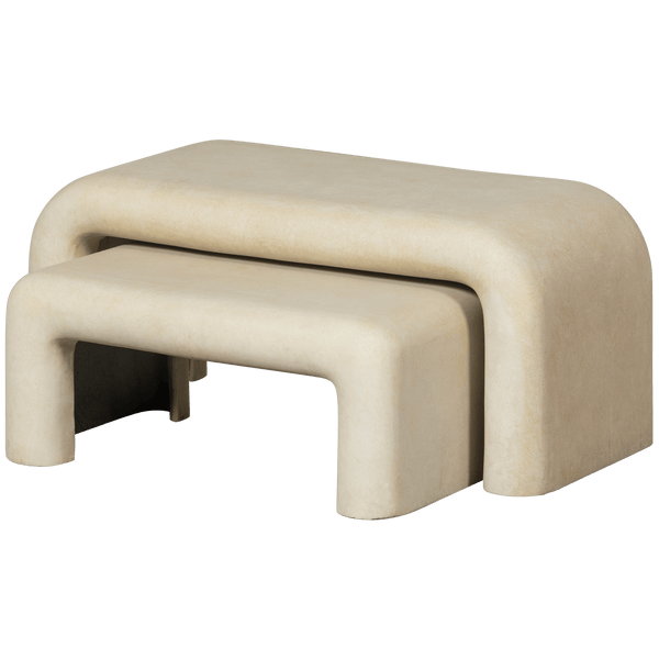 STANI SALONTAFELS BETONLOOK NATUREL - SET VAN 2