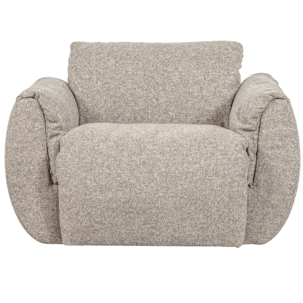 BAGGY DRAAIFAUTEUIL GEWEVEN STOF NATUREL MELANGE