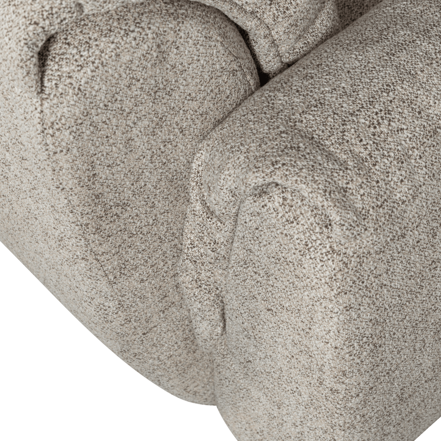 BAGGY DRAAIFAUTEUIL GEWEVEN STOF NATUREL MELANGE