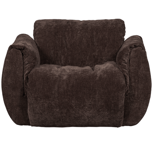 BAGGY DRAAIFAUTEUIL 3D CHENILLE DONKERBRUIN