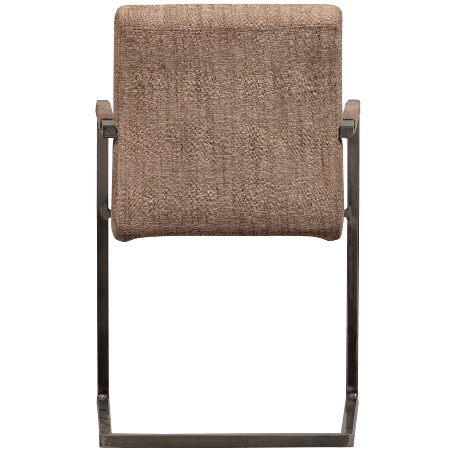 BAS EETKAMERSTOEL GEWEVEN STOF BRUIN MELANGE (set of 2)