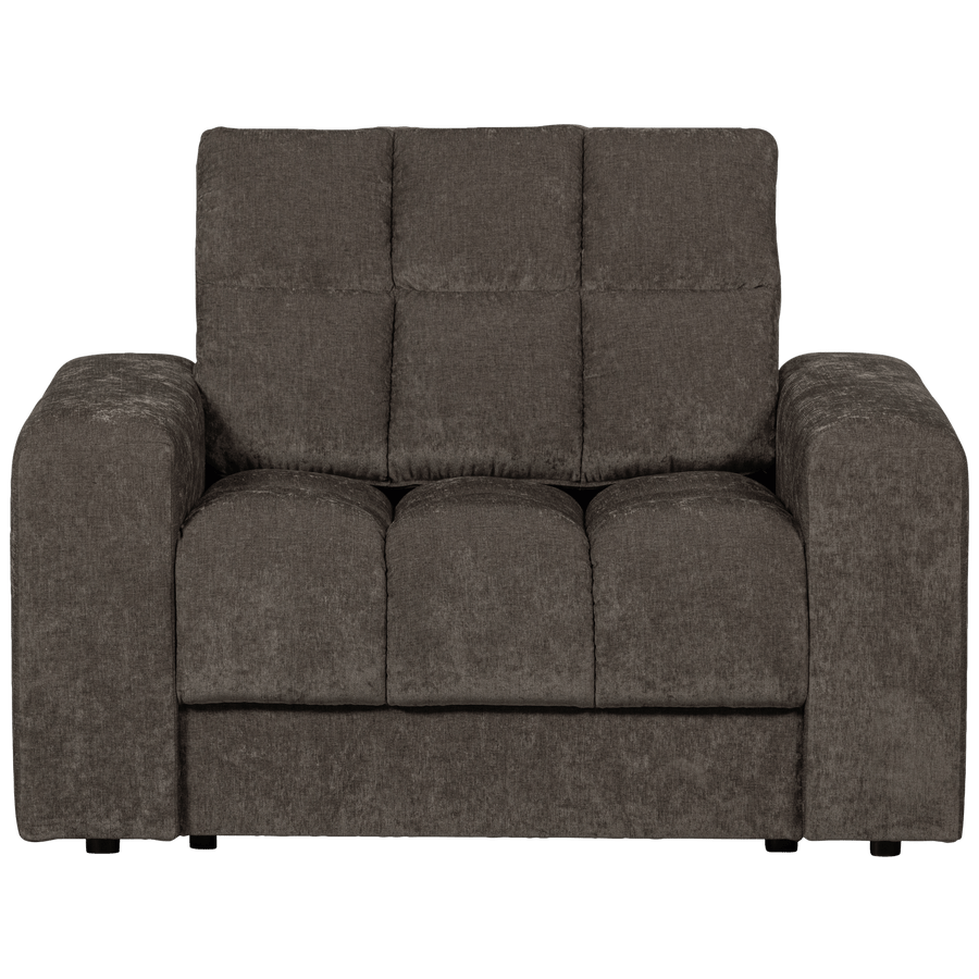 SECOND DATE FAUTEUIL VELVET WARMGRIJS