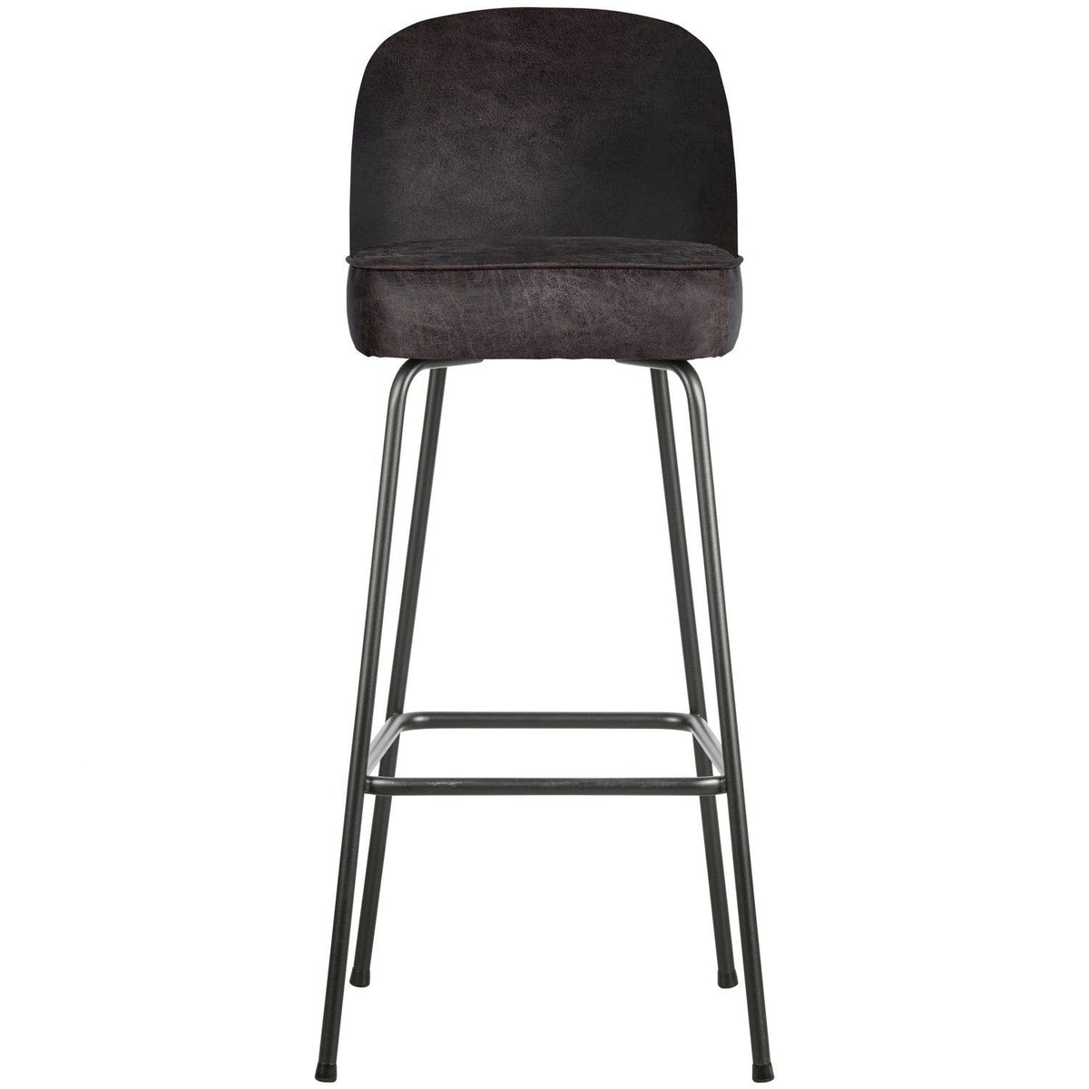 VOGUE BARSTOEL 80 CM LEER ZWART