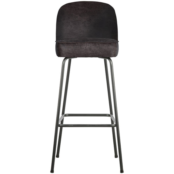 VOGUE BARSTOEL 80 CM LEER ZWART