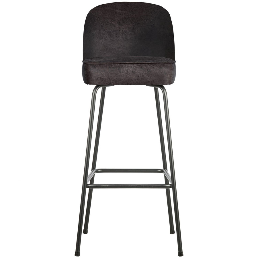 VOGUE BARSTOEL 80 CM LEER ZWART