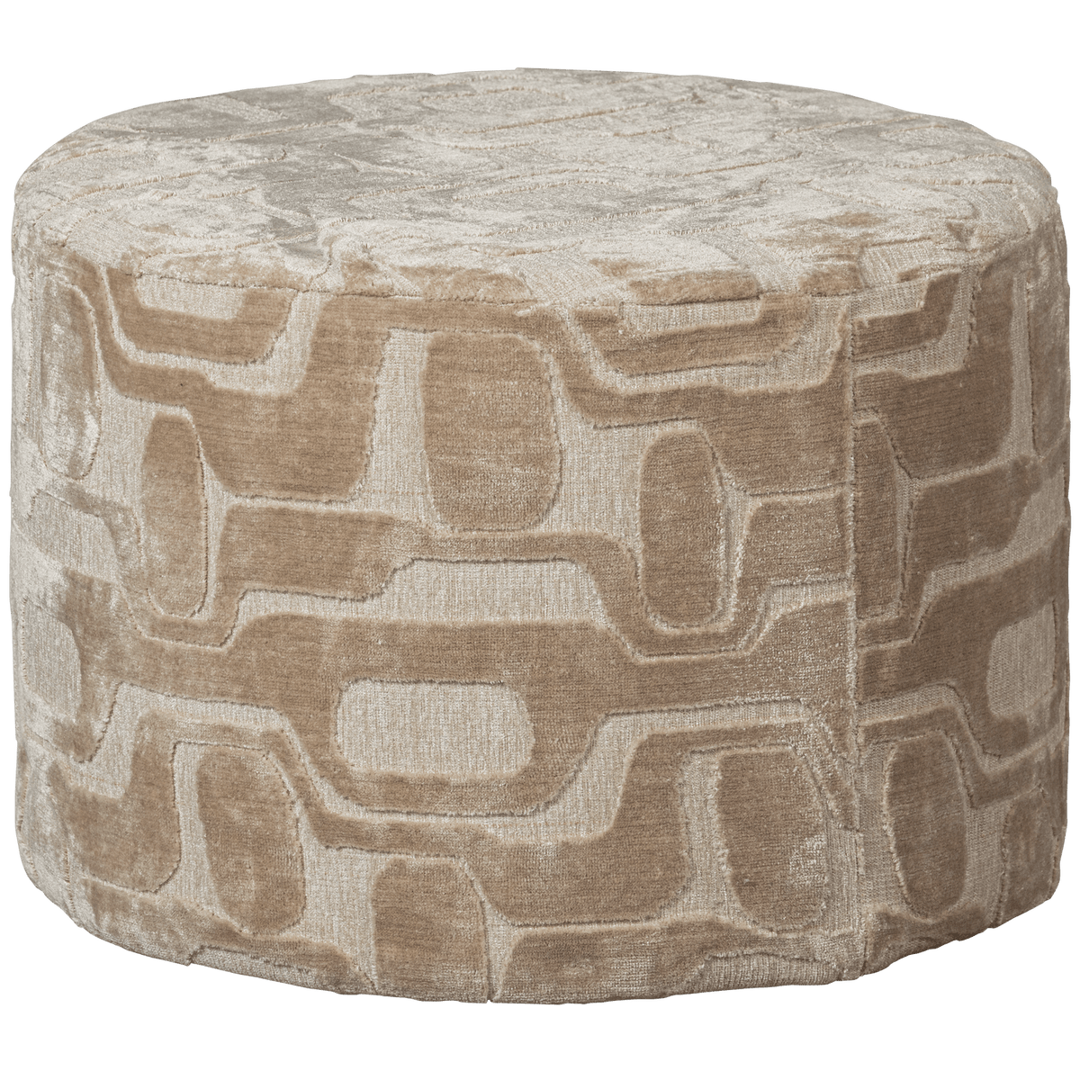 YAGO POEF VISCOSE DESSIN NATUREL 43XO60 CM