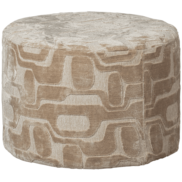 YAGO POEF VISCOSE DESSIN NATUREL 43XO60 CM