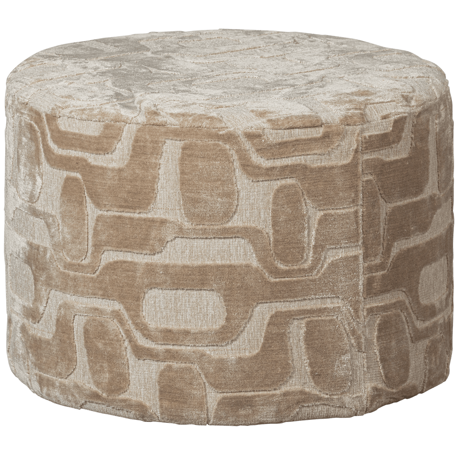 YAGO POEF VISCOSE DESSIN NATUREL 43XO60 CM