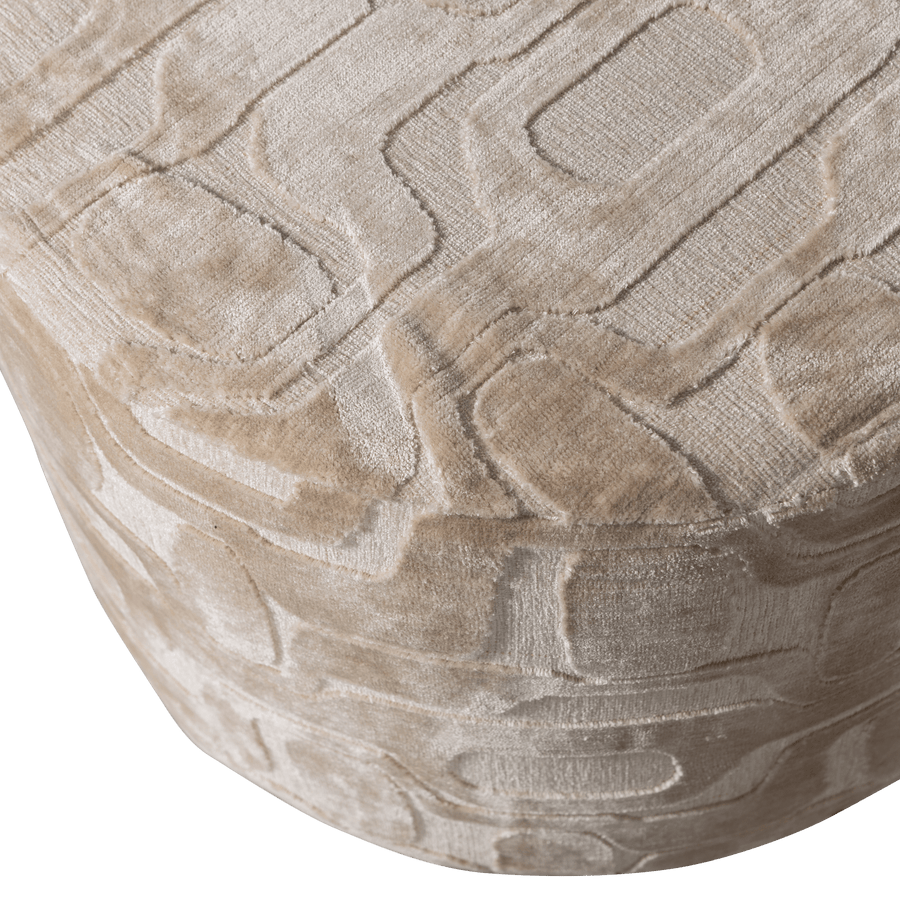 YAGO POEF VISCOSE DESSIN NATUREL 43XO60 CM