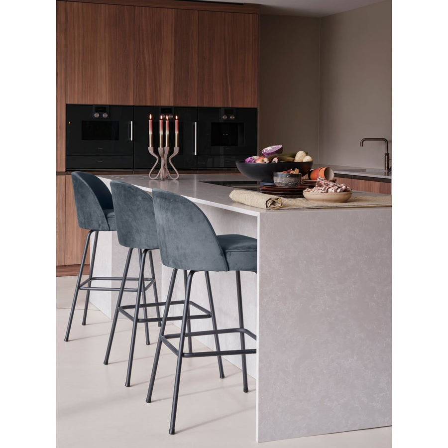 VOGUE BARSTOEL 80 CM VELVET BLAUW