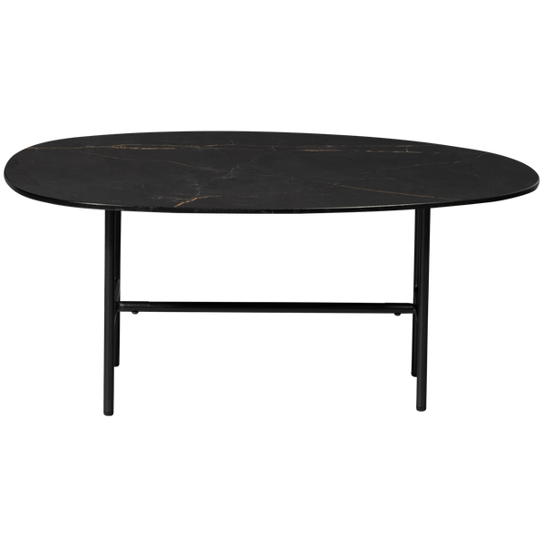 VAJEN SALONTAFEL MET ZWART MARMEREN LOOK BLAD 80X60 CM