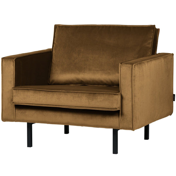 RODEO FAUTEUIL VELVET HONINGGEEL