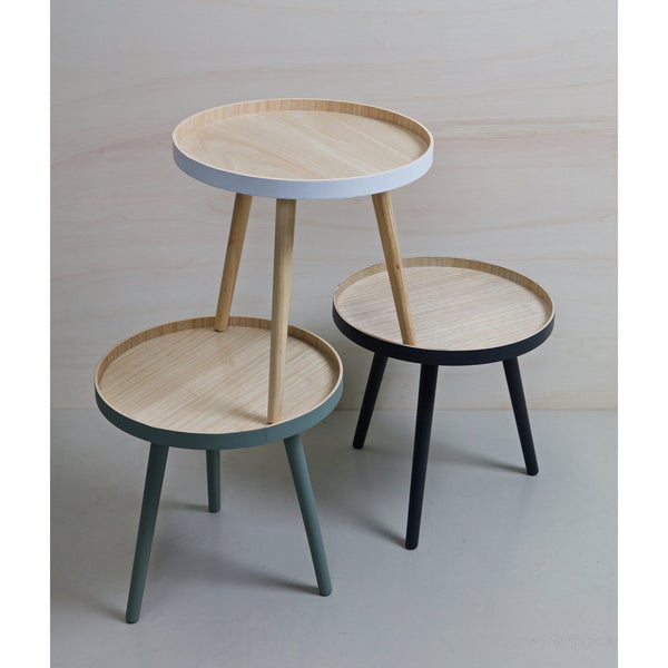 SASHA BIJZETTAFEL O41 CM HOUT NATUREL (set of 4)
