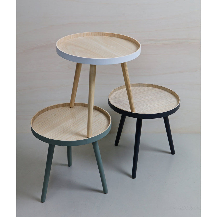 SASHA BIJZETTAFEL O41 CM HOUT NATUREL (set of 4)