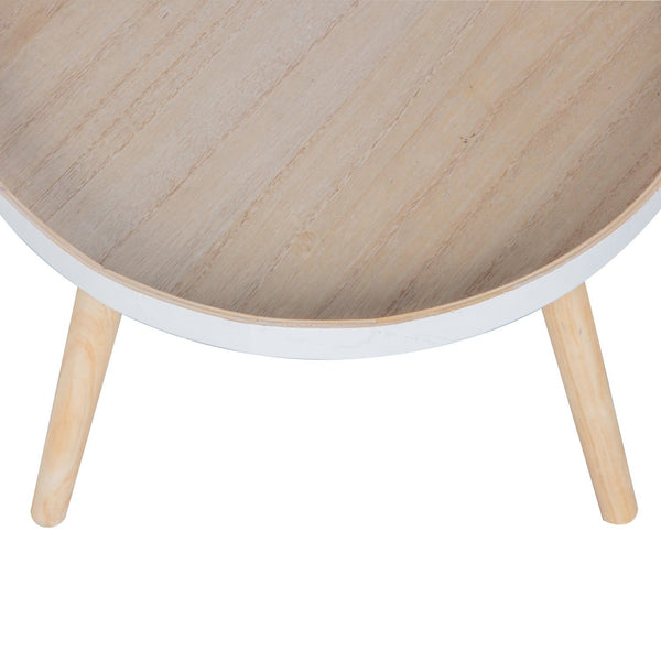SASHA BIJZETTAFEL O41 CM HOUT NATUREL (set of 4)