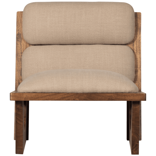 OPULENT FAUTEUIL BOUCLE/HOUT NATUREL