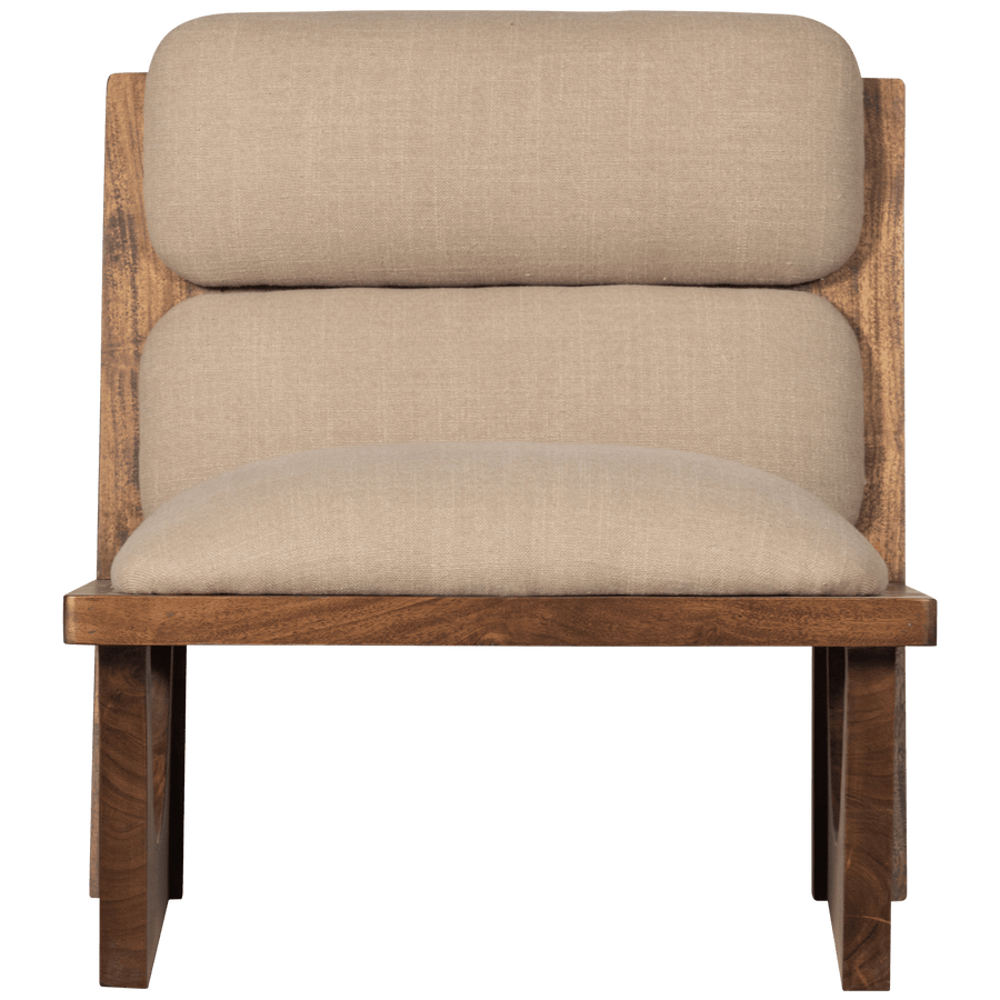 OPULENT FAUTEUIL BOUCLE/HOUT NATUREL