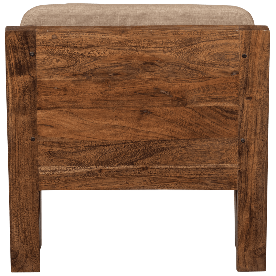 OPULENT FAUTEUIL BOUCLE/HOUT NATUREL
