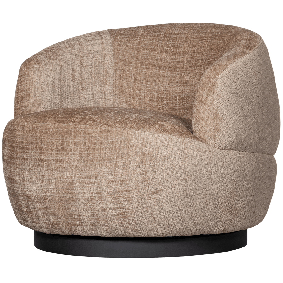 WOOLLY DRAAIFAUTEUIL CHENILLE ZAND