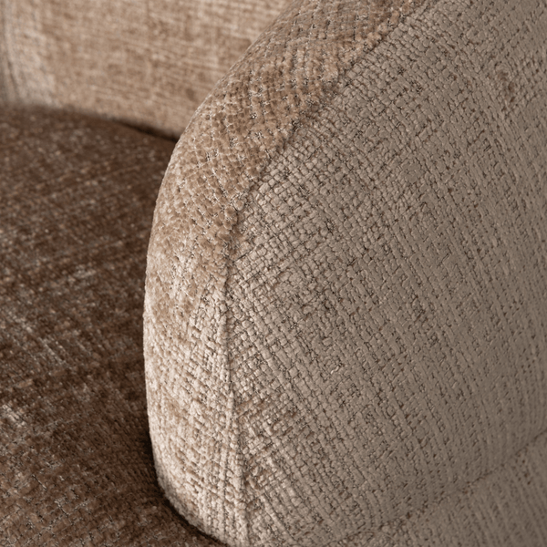 WOOLLY DRAAIFAUTEUIL CHENILLE ZAND