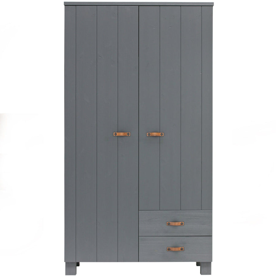 DENNIS KAST MET LADEN GRENEN STEEL GREY LEREN GREEP [fsc]
