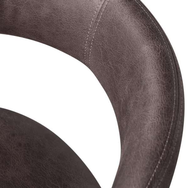 NOBLE EETKAMERSTOEL LEERLOOK ZWART/GRIJS (set of 2)