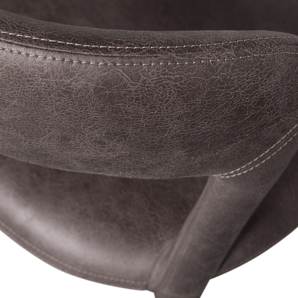 NOBLE EETKAMERSTOEL LEERLOOK ZWART/GRIJS (set of 2)