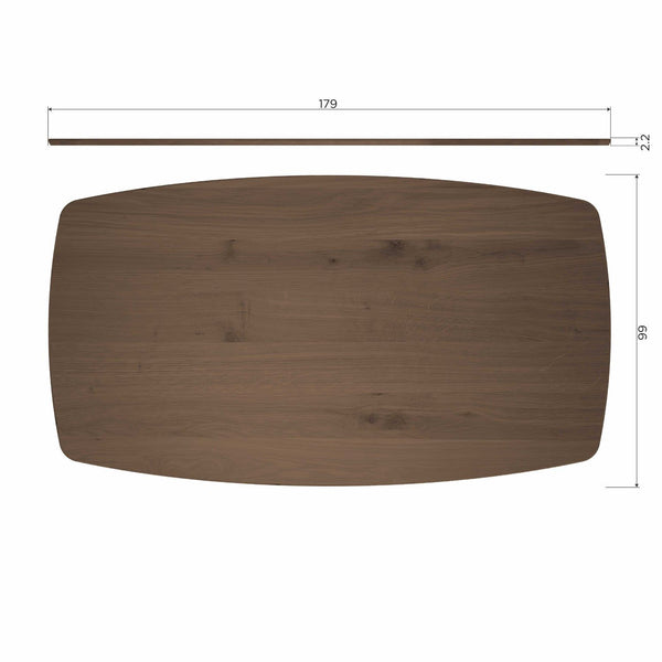 TABLO EETTAFEL DEENS OVAAL DL 180X100CM CASHMERE BROWN [fsc]