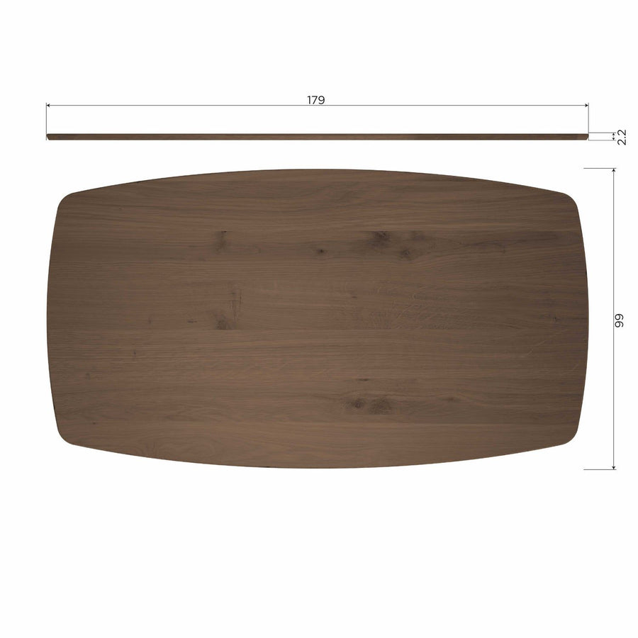 TABLO EETTAFEL DEENS OVAAL DL 180X100CM CASHMERE BROWN [fsc]