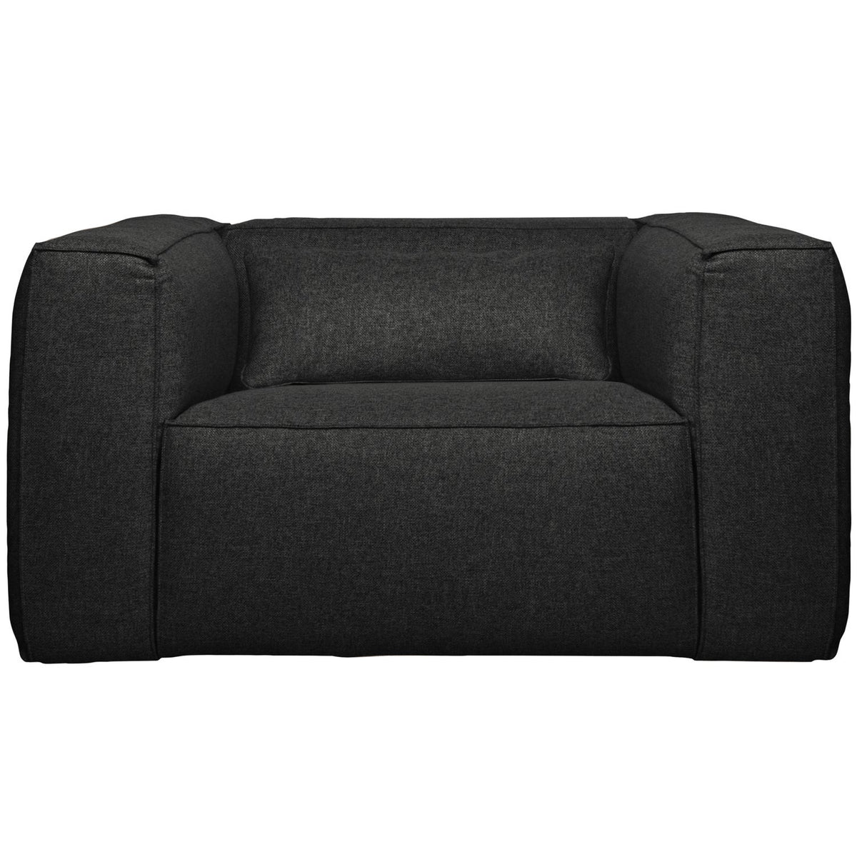 BEAN FAUTEUIL GEMELEERD DONKERGRIJS INCL. KUSSENS