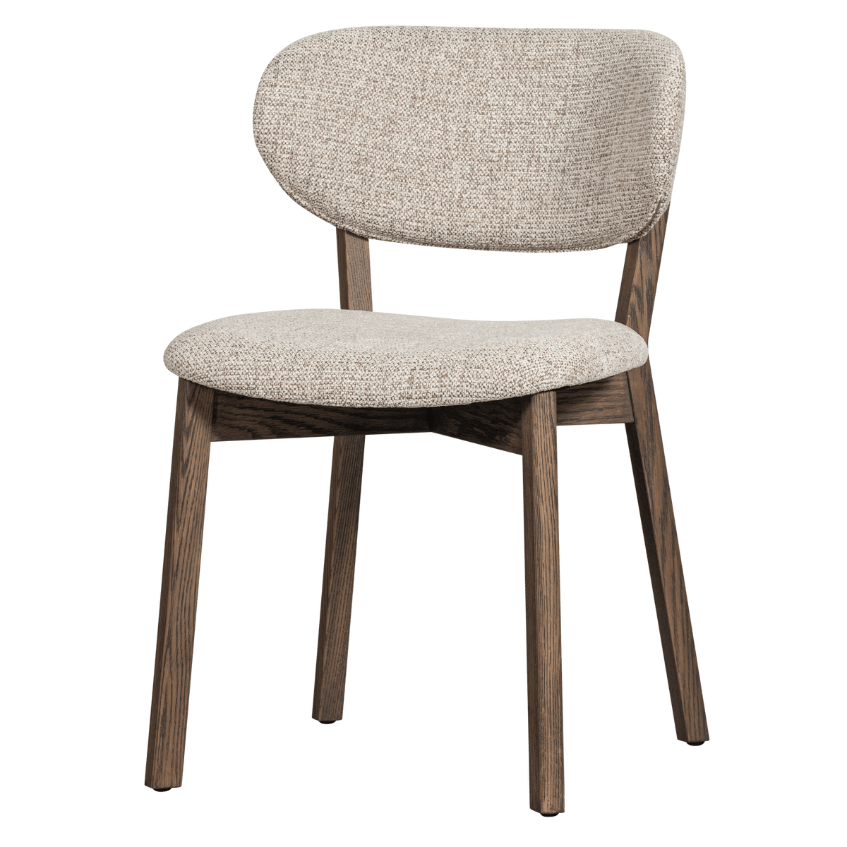 UDAR EETKAMERSTOEL NATUREL MET HOUTEN FRAME BRUIN (set of 2)
