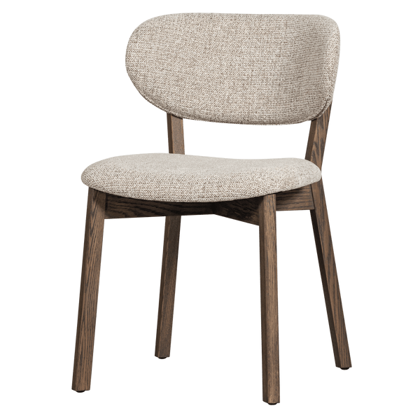 UDAR EETKAMERSTOEL NATUREL MET HOUTEN FRAME BRUIN (set of 2)