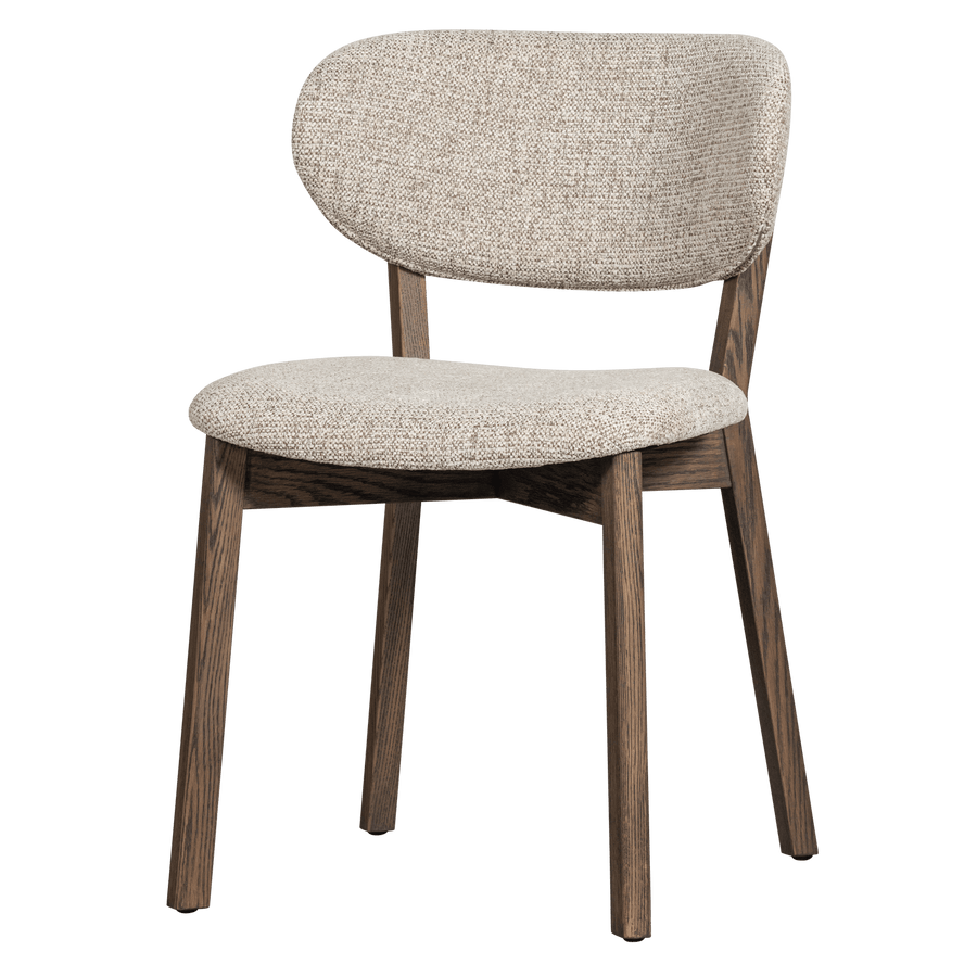 UDAR EETKAMERSTOEL NATUREL MET HOUTEN FRAME BRUIN (set of 2)