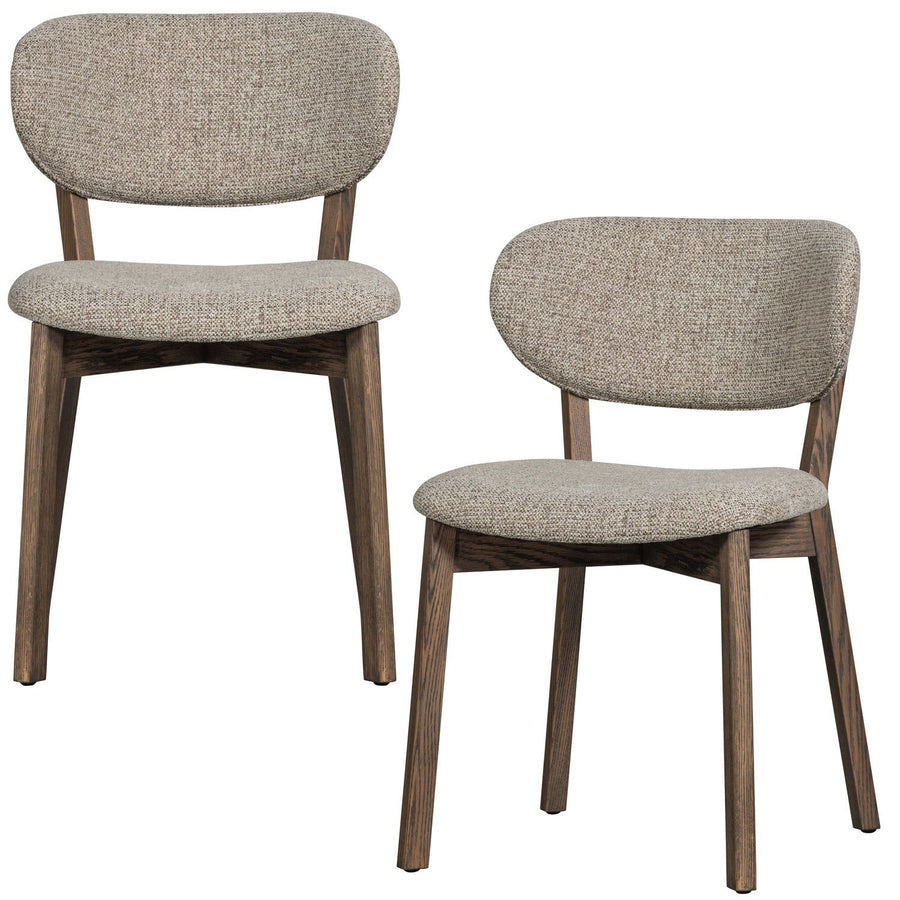 UDAR EETKAMERSTOEL NATUREL MET HOUTEN FRAME BRUIN (set of 2)