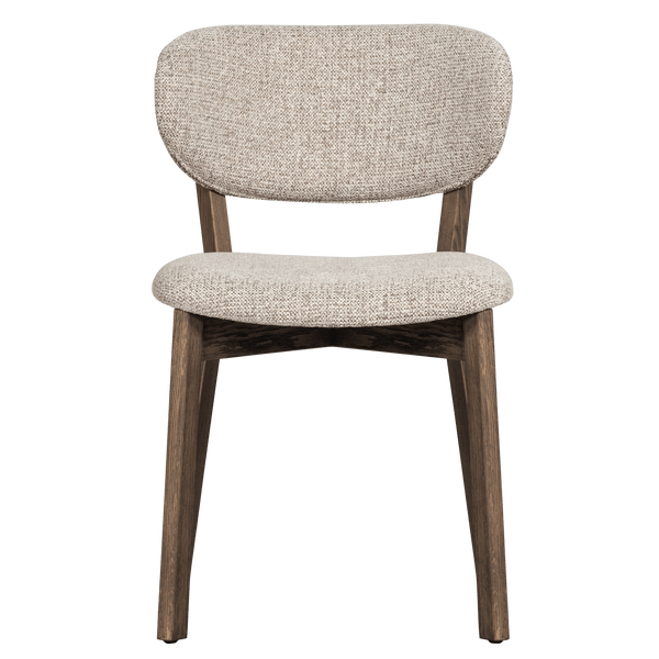 UDAR EETKAMERSTOEL NATUREL MET HOUTEN FRAME BRUIN (set of 2)
