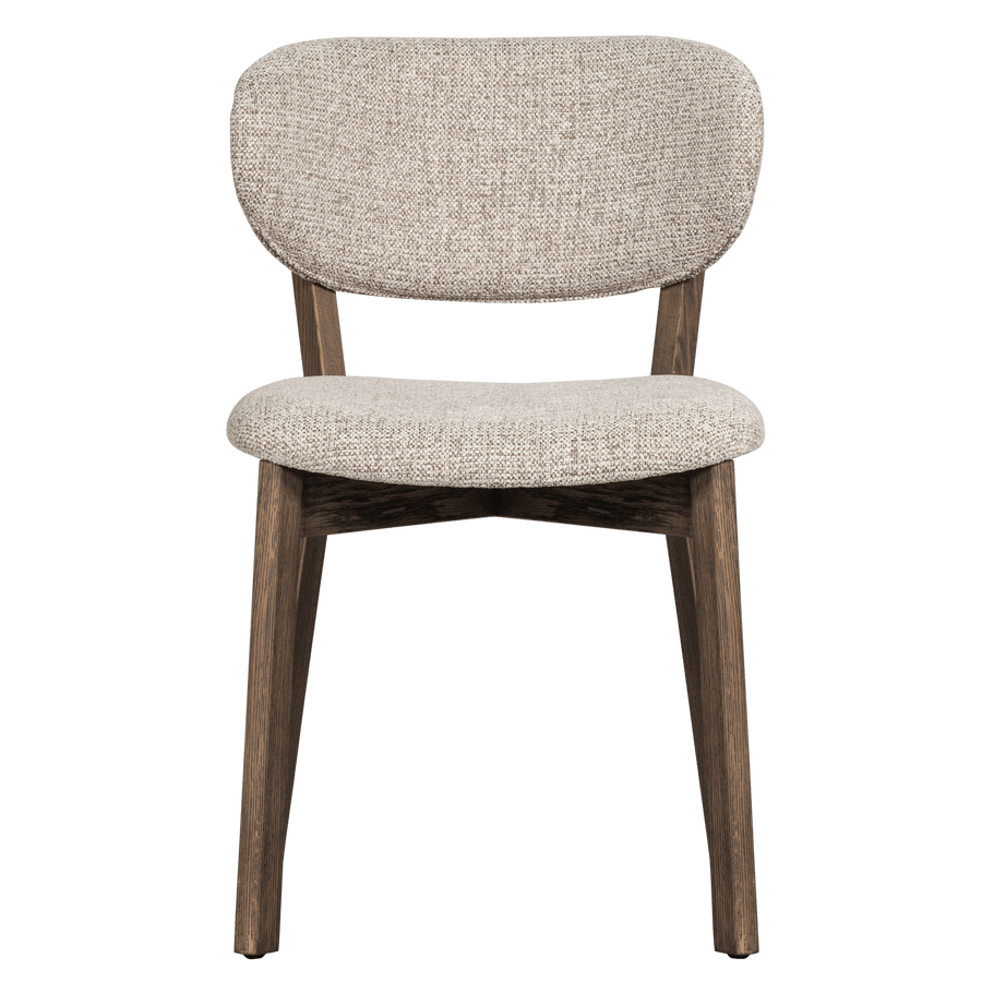 UDAR EETKAMERSTOEL NATUREL MET HOUTEN FRAME BRUIN (set of 2)