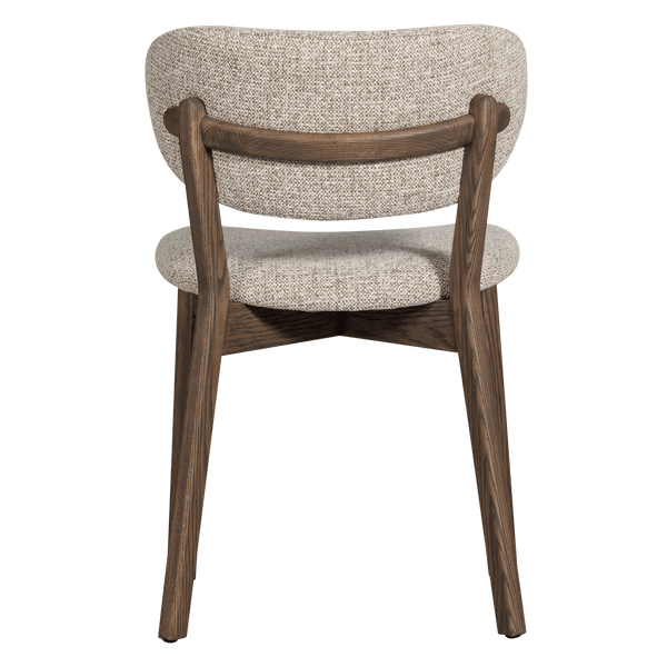 UDAR EETKAMERSTOEL NATUREL MET HOUTEN FRAME BRUIN (set of 2)