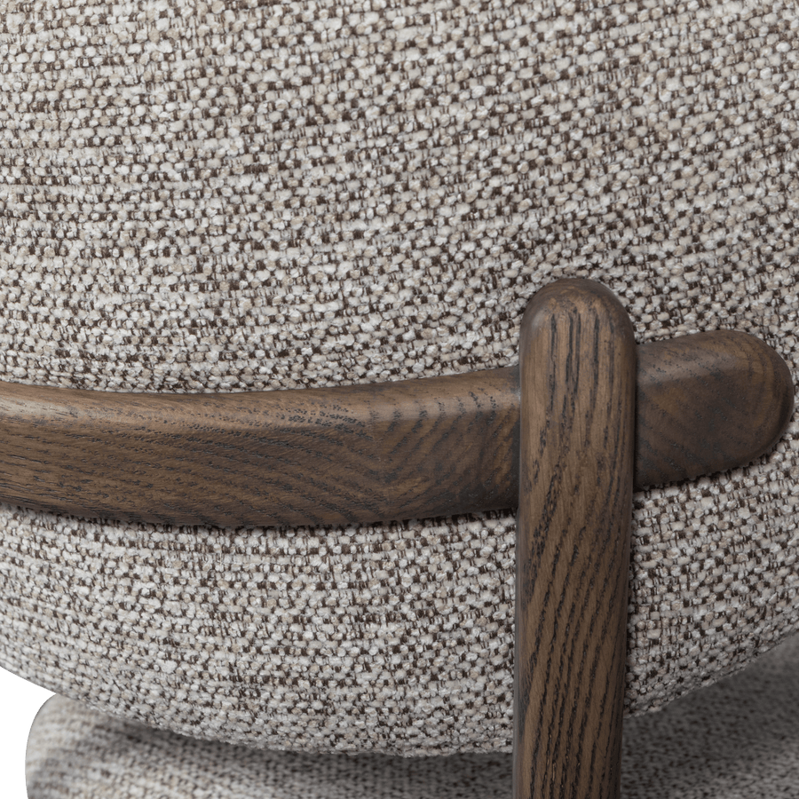UDAR EETKAMERSTOEL NATUREL MET HOUTEN FRAME BRUIN (set of 2)