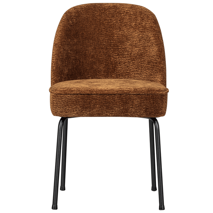 VOGUE EETKAMERSTOEL 3D CHENILLE MIDDENBRUIN (set of 2)