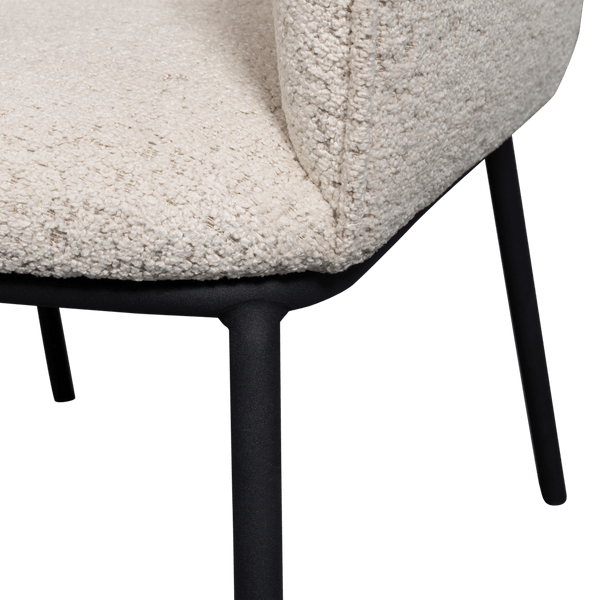 LEON EETKAMERSTOEL BOUCLE NATUREL MELANGE