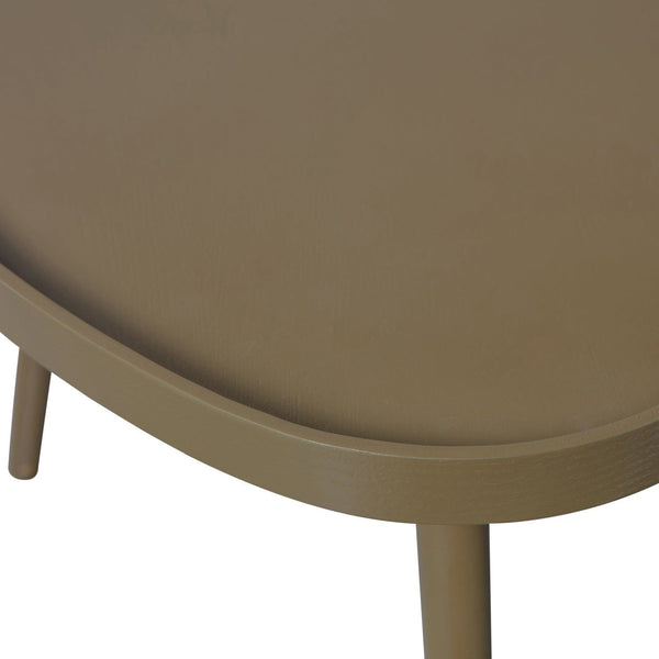 MAE BIJZETTAFEL ORGANISCH MDF/GRENEN SEPIA (set of 2)