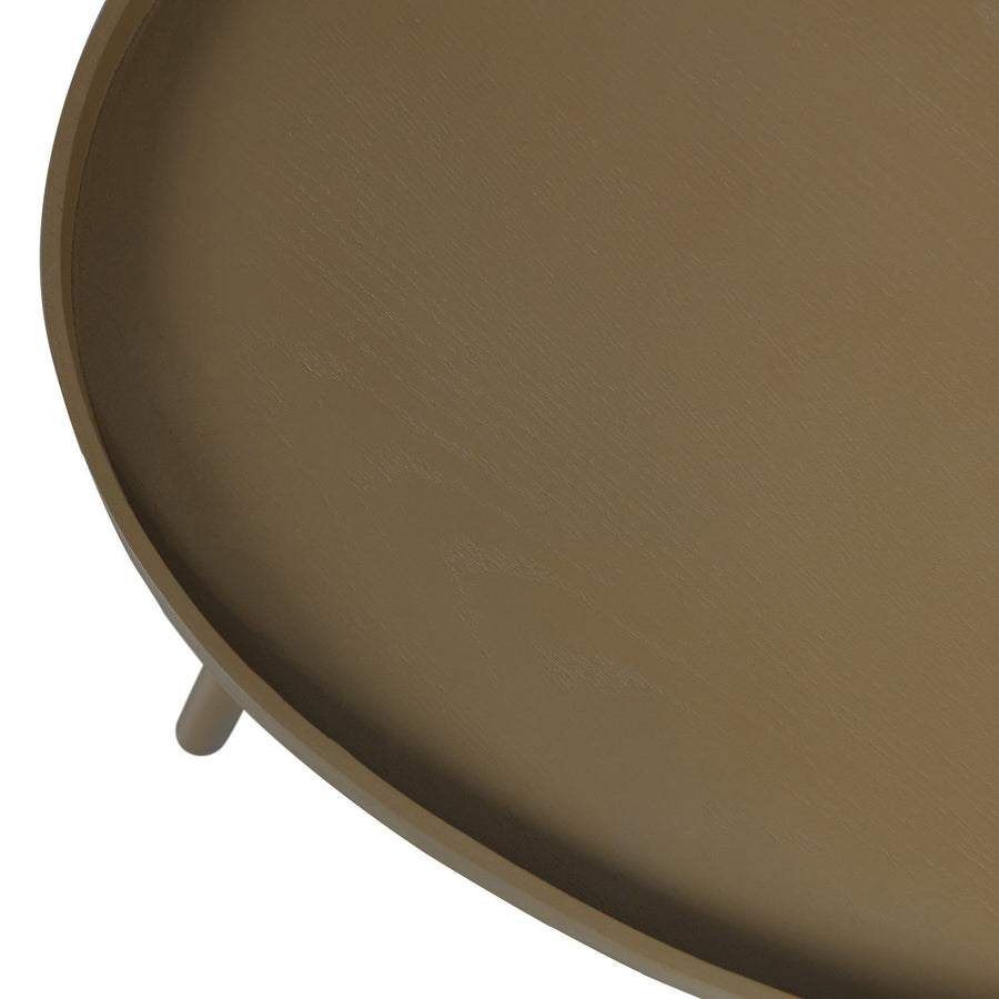 MAE BIJZETTAFEL ORGANISCH MDF/GRENEN SEPIA (set of 2)